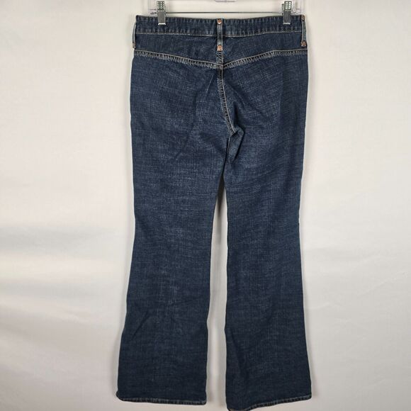 Levi's Jeans Junior's 7 Blue Super Low Button Fly Flare Medium Wash - Picture 7 of 16